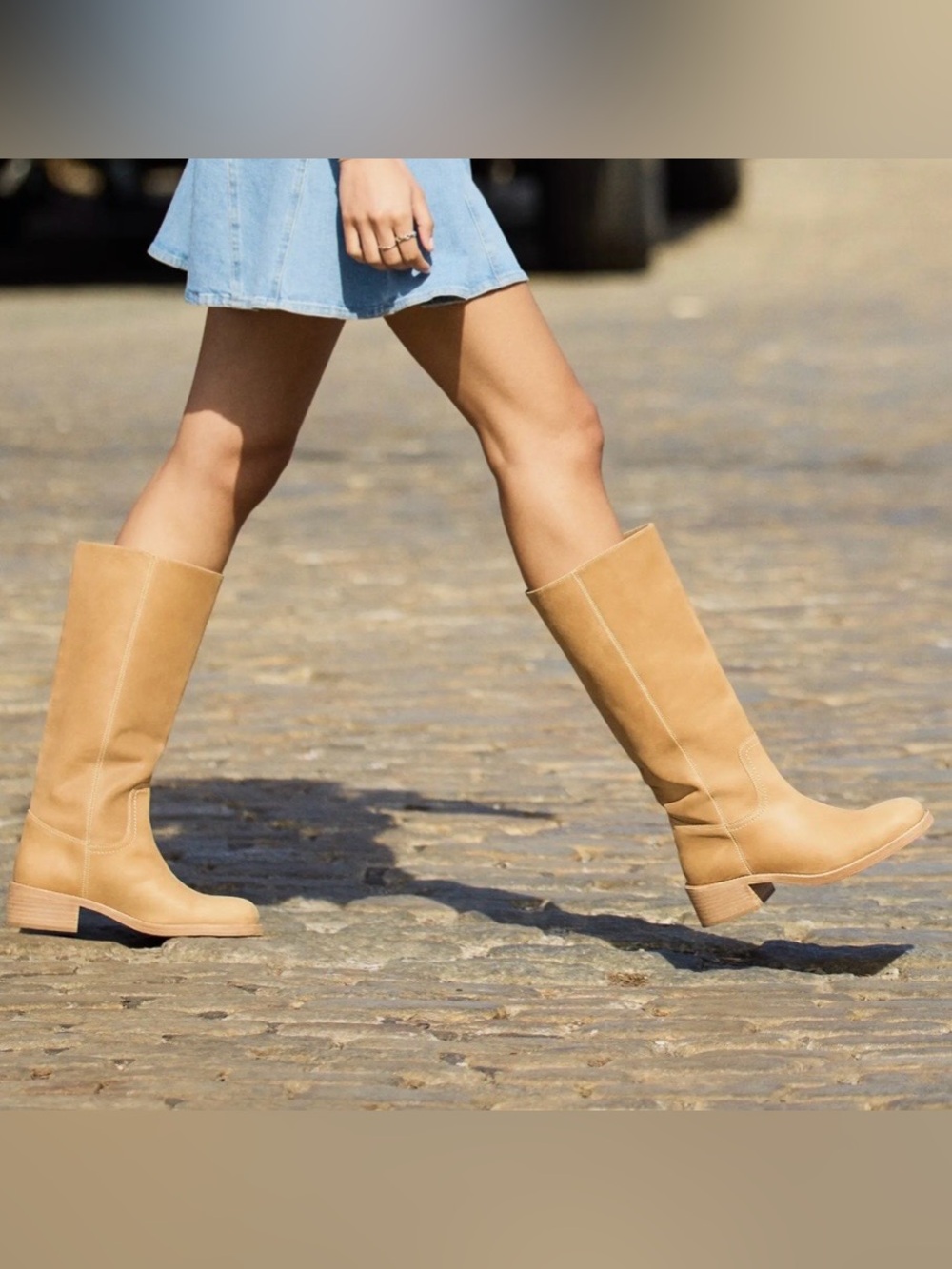 Steve Madden Riggs Banana Leather Knee High Boots 8